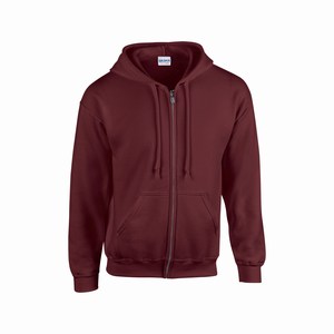 Gildan 18600 hooded vest maroon