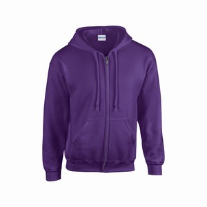 Gildan 18600 hooded vest purple