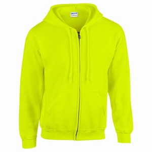 Gildan 18600 hooded vest safety green