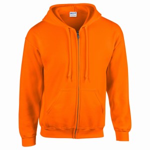 Gildan 18600 hooded vest safety orange