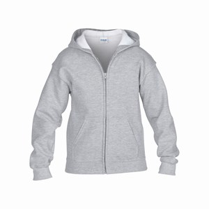 Gildan 18600B hooded kinder vest sports grey