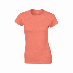 Gildan 64000L dames T-shirt softstyle heather orange