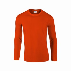 Gildan 64400 T-shirt lange mouw softstyle orange