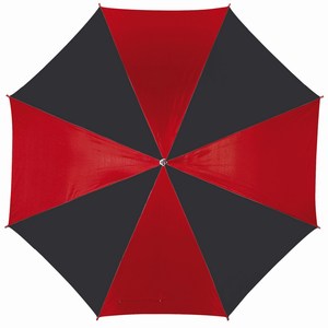Automatisch te openen paraplu Disco, zwart, rood