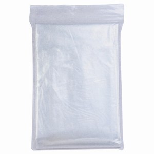 Regenponcho, zeer klein opgevouwen in plastic zakje, wit