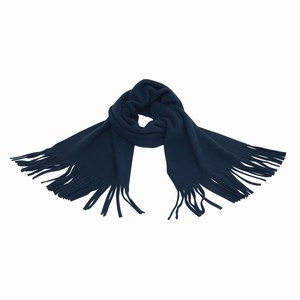 Sjaal van fleece materiaal, marine blauw