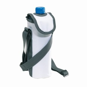 420 D nylon fleshouder (500 ml) met verstelbare schouderband, wit