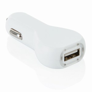USB auto oplader, wit