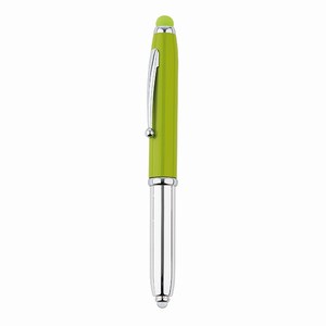3 in 1 touchscreen pen met LED lamp, limegroen