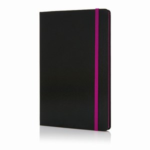 A5 notitieboek met gekleurde zijde, zwart