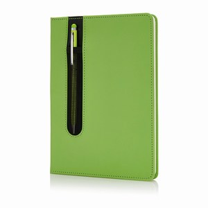 Deluxe A5 notitieboek met stylus pen, lime