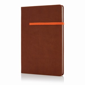 A5 notitieboek met horizontaal elastiek, bruin