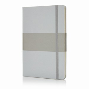 A5 hardcover notitieboek zilver