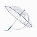 Automatisch te openen paraplu Panoramic, transparant, blauw