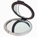 Cosmetica spiegeltje met 2 spiegeltjes waarvan één vergrotend, zwart, zilver
