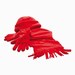 3 delig fleece set bestaande uit sjaal, pet en paar handschoenen, rood