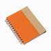 Notitieboekje van gerecycled papier met balpen “Magny”. Oranje, Naturel.