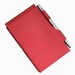 Aluminium notitieboekje met balpen. Rood.
