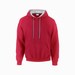 Gildan 185C00 hooded sweater contrast red grey