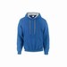 Gildan 185C00 hooded sweater contrast royal blue grey