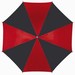 Automatisch te openen paraplu Disco, zwart, rood