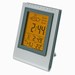 Multifunctioneel weerstation met LCD display met hygrometer, thermometer, datum, tijd en alarmfunctie, zilver