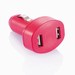 Duo auto USB oplader, rood